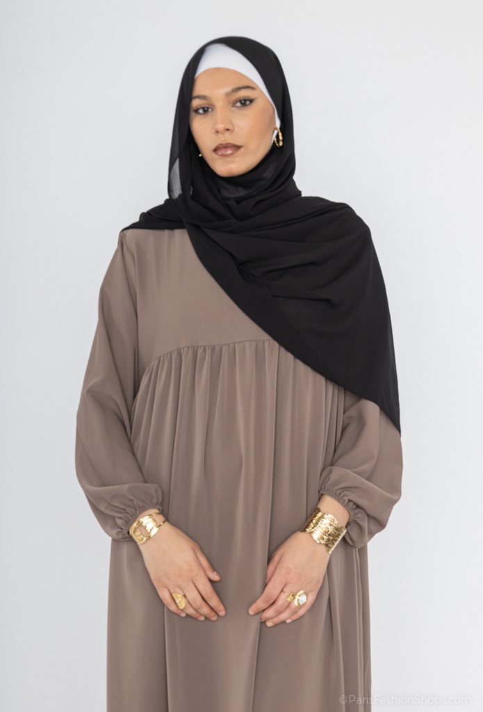 Abaya longue en soie de Médine ref: 2326 pk
