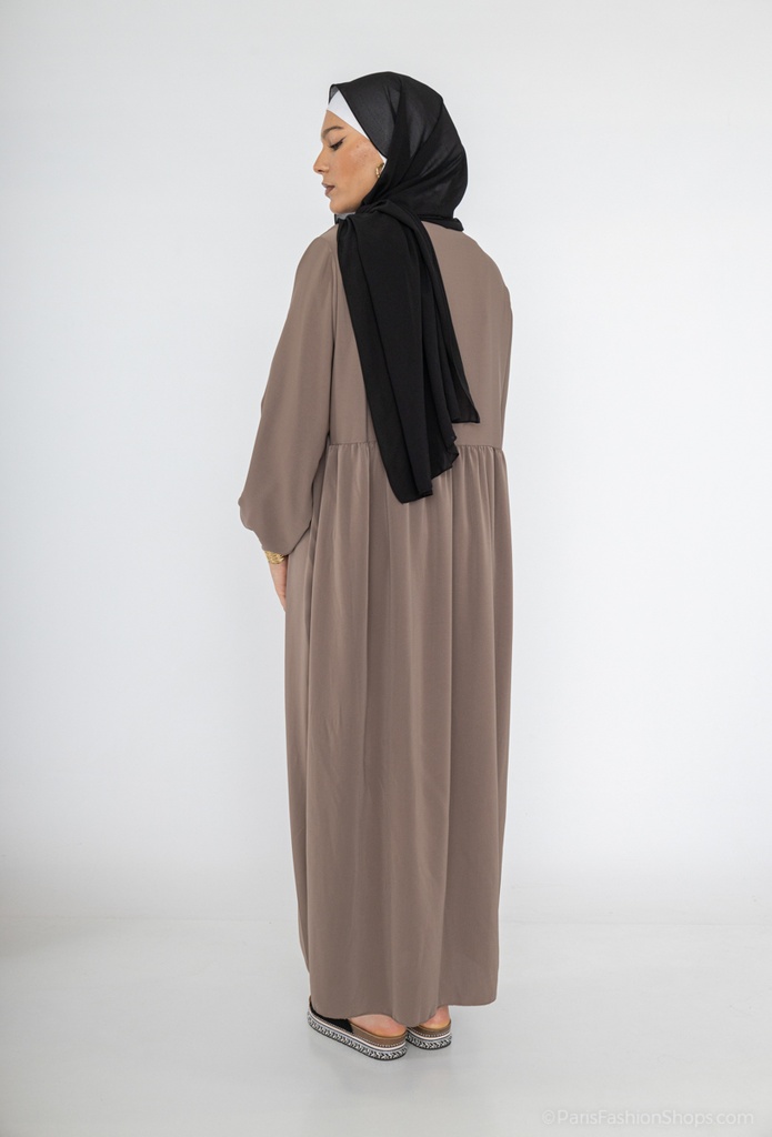 Abaya longue en soie de Médine ref: 2326 pk