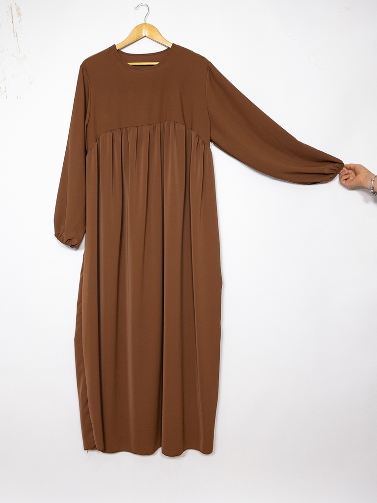 Abaya longue en soie de Médine ref: 2326 pk