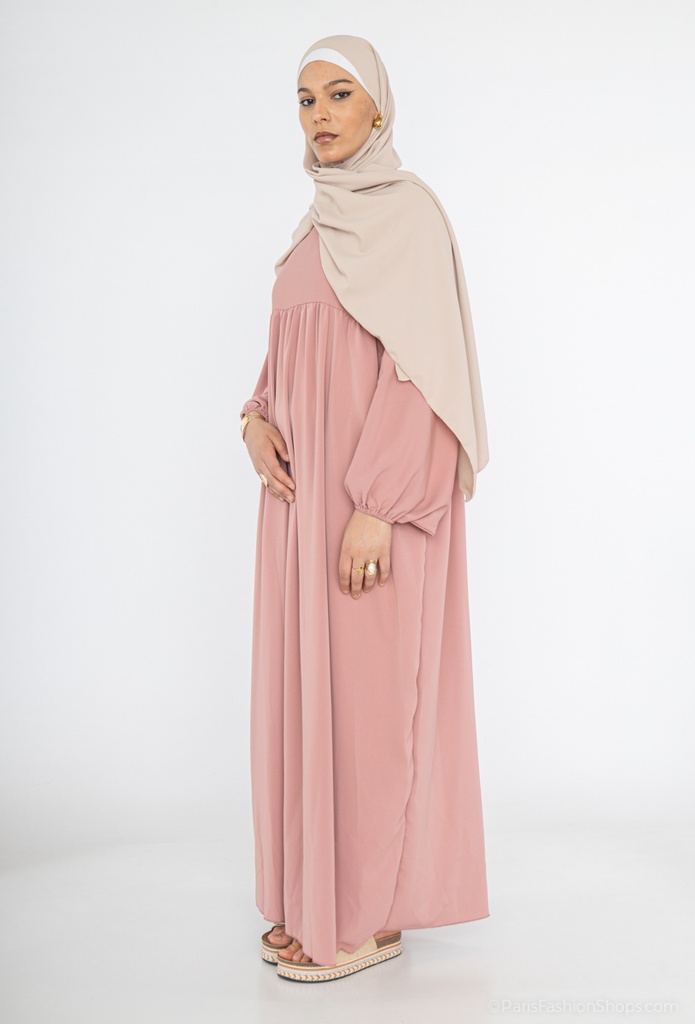 Abaya longue en soie de Médine ref: 2379pk