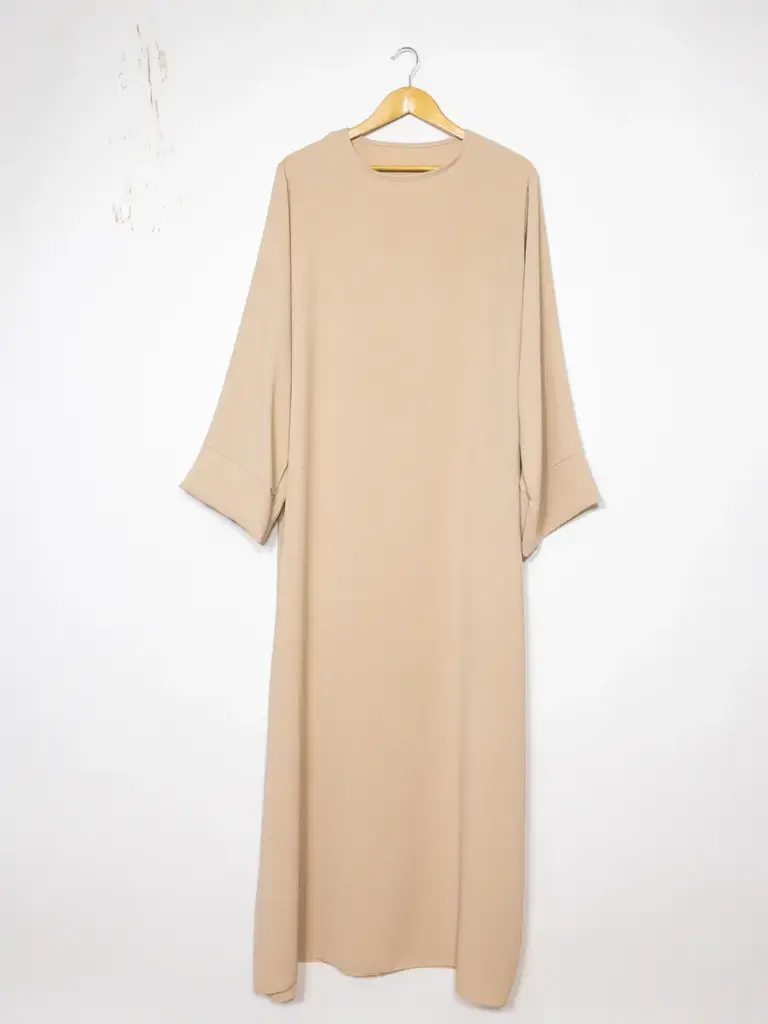 Abaya manche large en jazz pour 185cm REF: RoL2333jazz (Beige)
