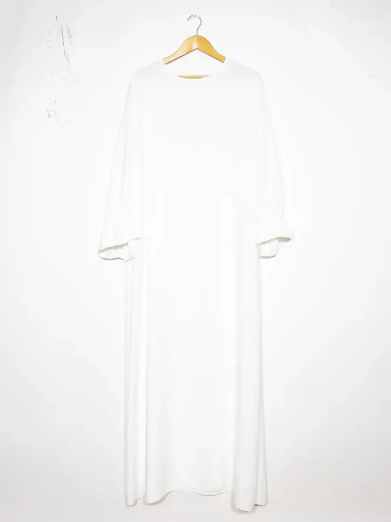 Abaya longue large ref:Ro23332pk (White)