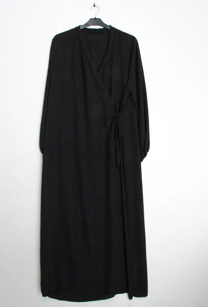 Robe abaya porte feuille ref:Ro2372jazz (Black)