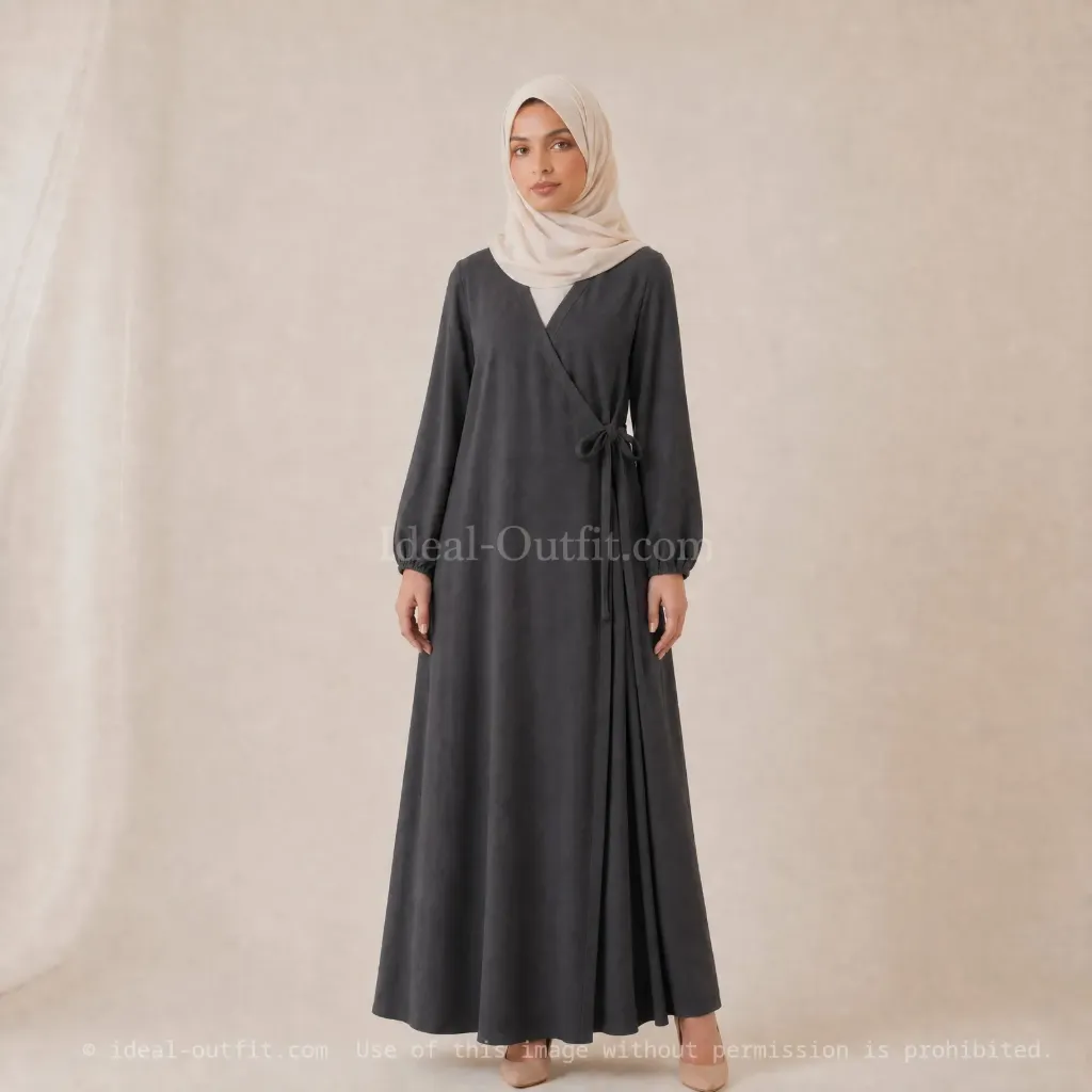 Robe abaya porte feuille ref:Ro2372jazz