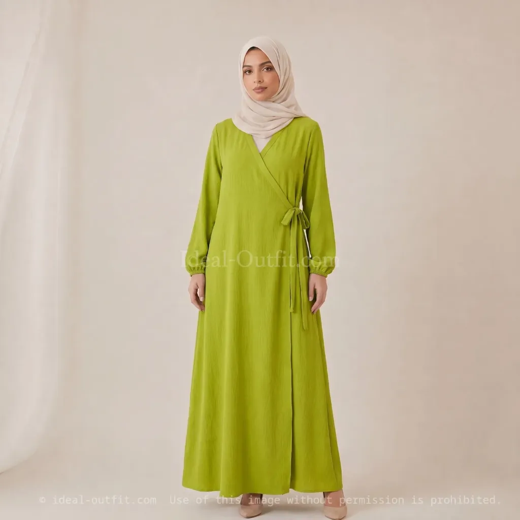 Robe abaya porte feuille ref:Ro2372jazz