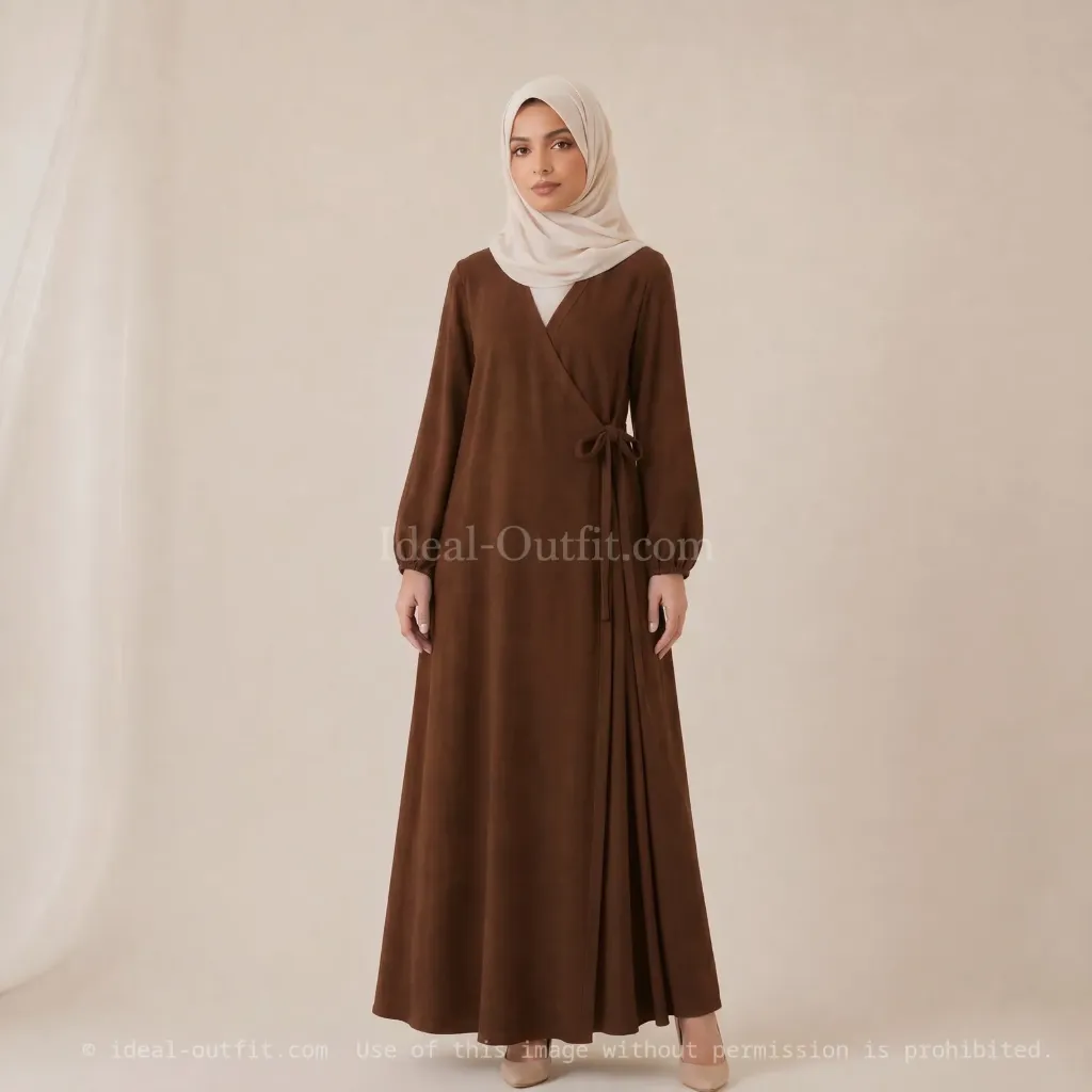 Robe abaya porte feuille ref:Ro2372jazz