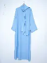 Abaya en soie de Médine pour femme ref:Ro2377pknml