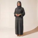 Abaya longue en soie de Médine REF: RO2379PK