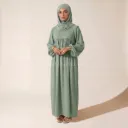 Abaya longue en soie de Médine REF: RO2379PK