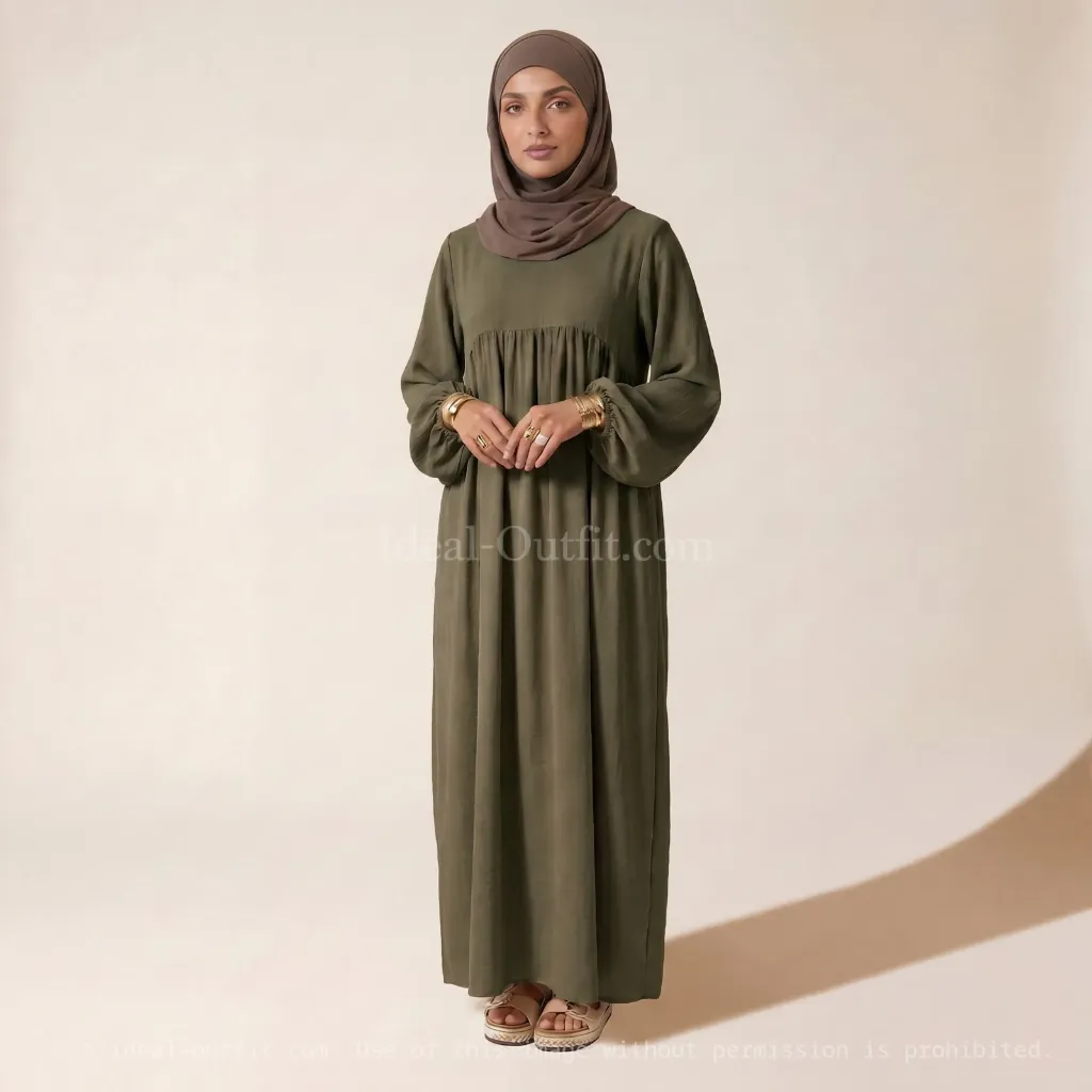 Abaya manche ballon REF: 2379jazz