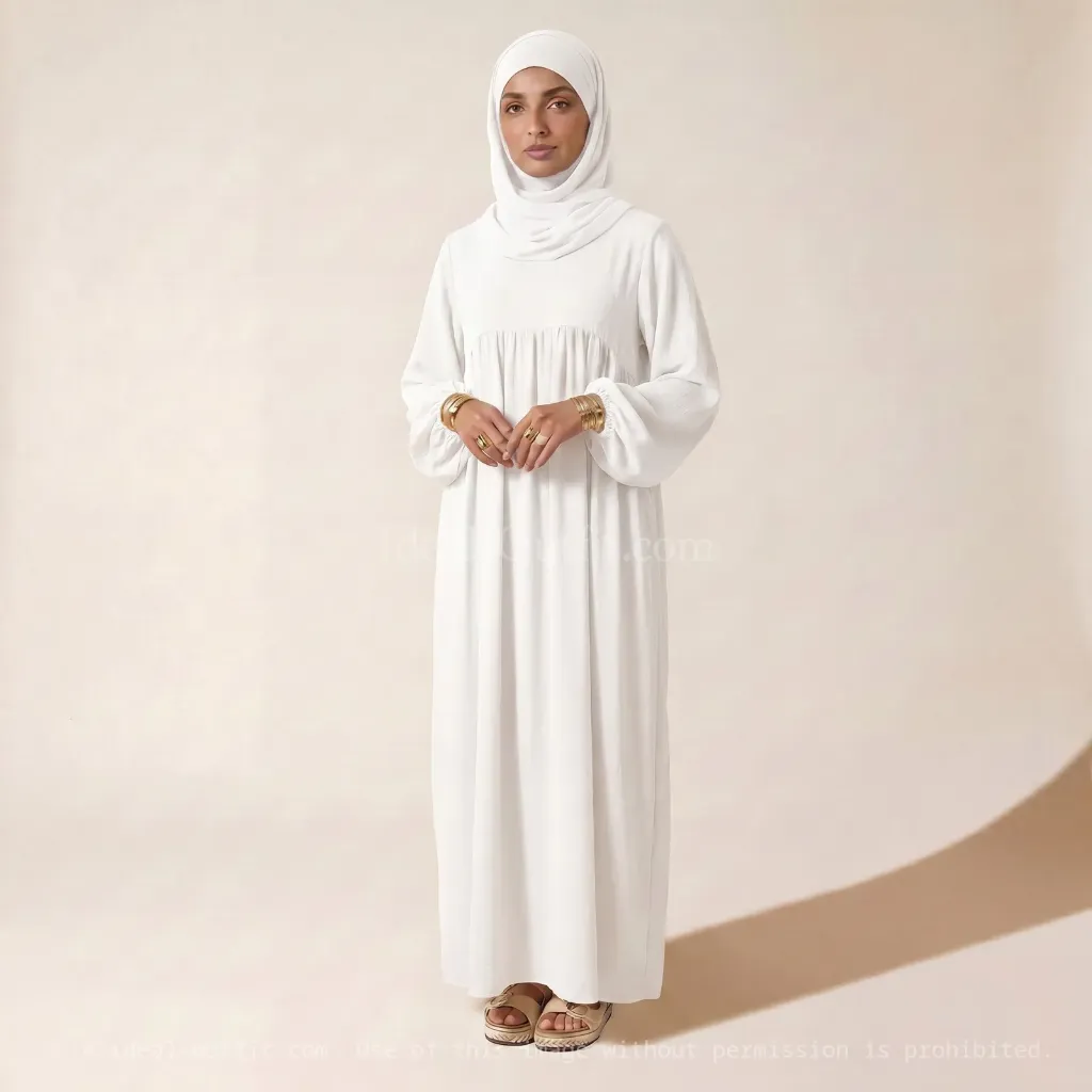 Abaya longue en soie de Médine REF: RO2379PK
