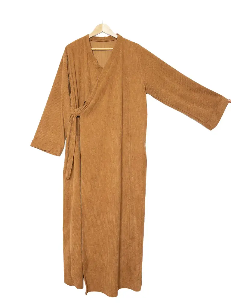 Robe abaya ref:Ro2500velcot velours côtèle