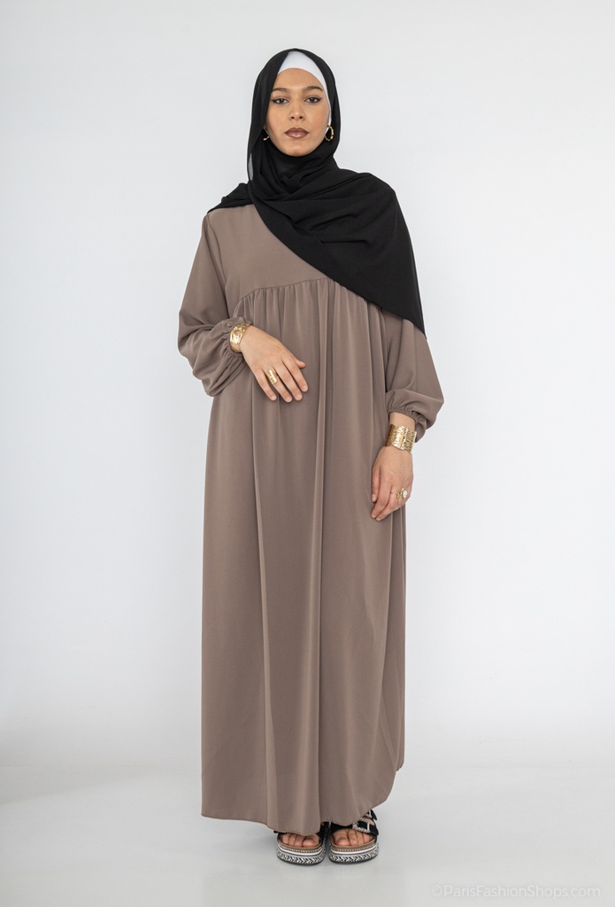 Abaya longue en soie de Médine REF: RO2326PK