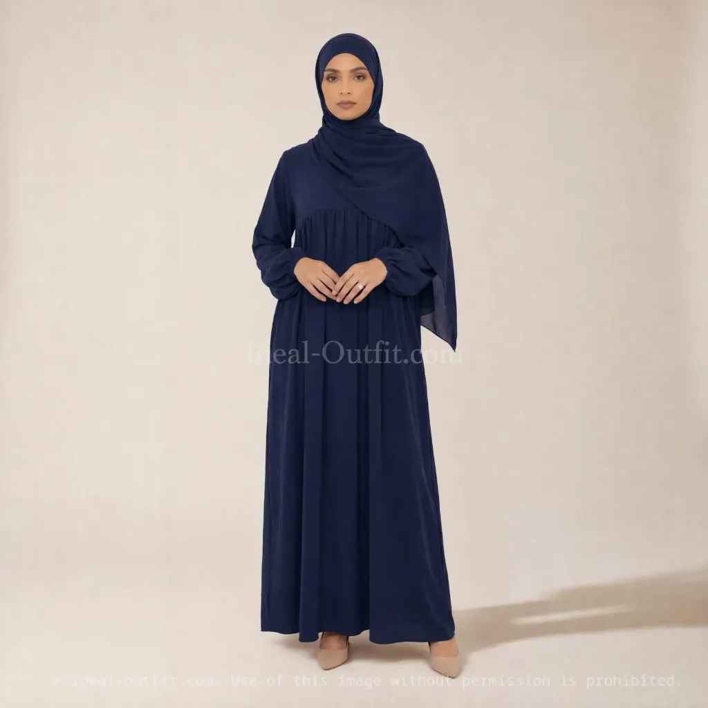 Abaya longue en soie de Médine REF: RO2326PK