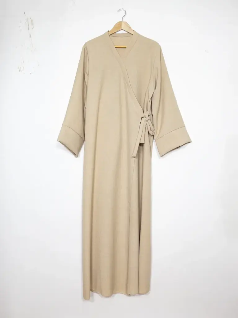 Robe abaya réf RoL2378pk longue pour femme 185cm  (Beige)