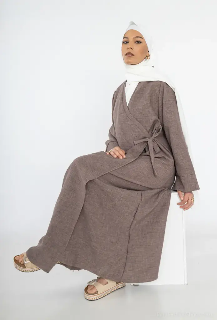 Robe abaya réf RoL2378pk longue pour femme 185cm 