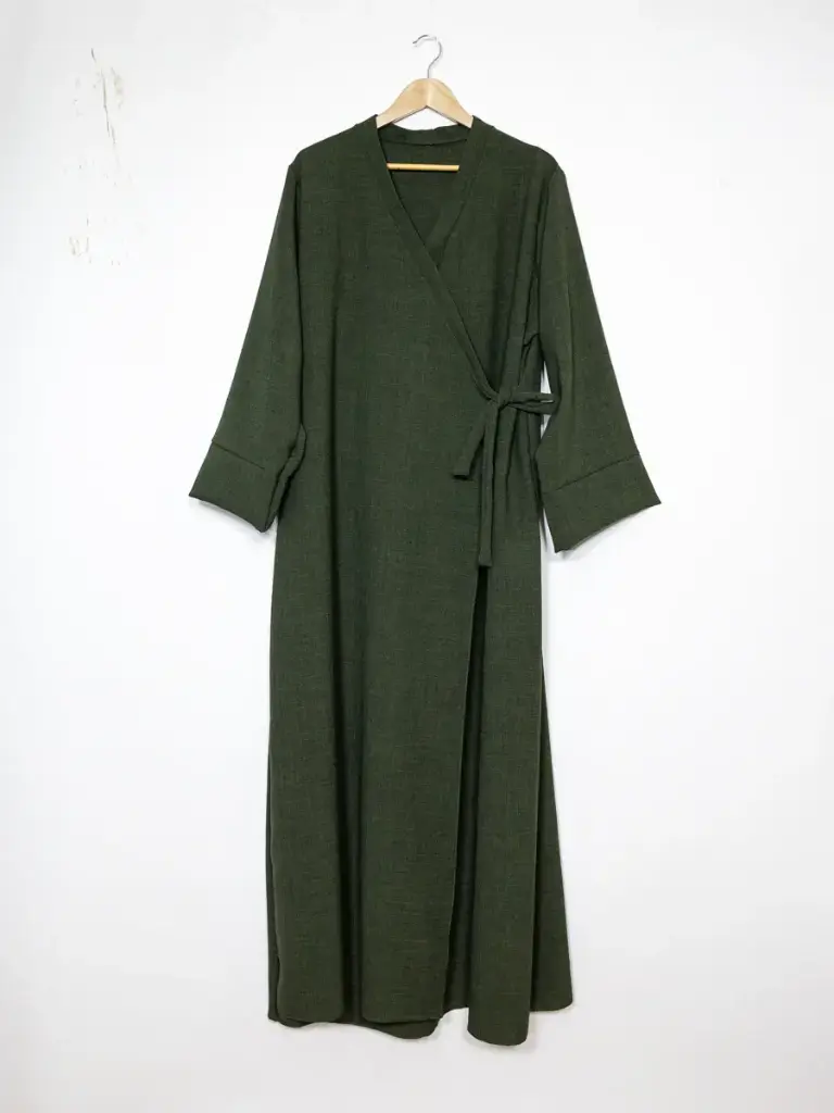 Robe abaya port feuille ref:L2383LIN pour femme 185cm