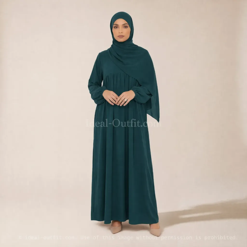 Abaya longue en soie de Médine REF: RO2326PK