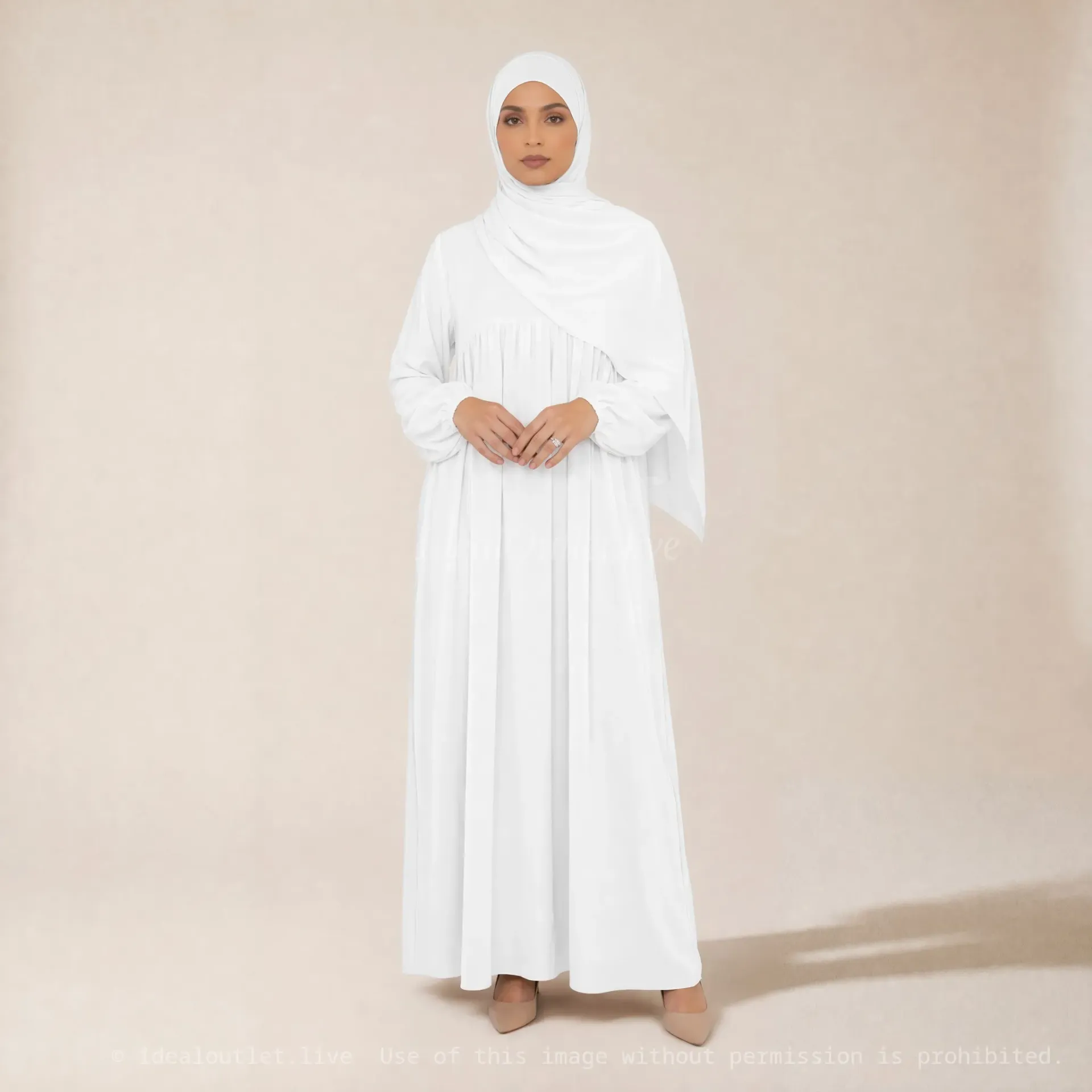 Abaya longue en soie de Médine REF: RO2326PK