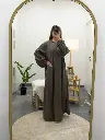 Abaya longue large ref:Ro2398velcot velours côtelé