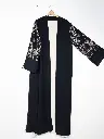 Ensemble 2pcs kimono broderies florales abaya ref:en2511jazz