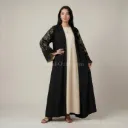 Ensemble 2pcs kimono broderies florales abaya ref:en2511jazz