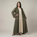 Ensemble 2pcs kimono broderies florales abaya ref:en2511jazz