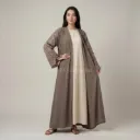 Ensemble 2pcs kimono broderies florales abaya ref:en2511jazz