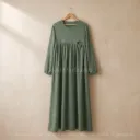 Abaya d'allaitement en jazz ouverture zip REF:RO2512JAZZ