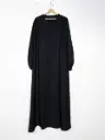 Abaya d'allaitement en soie de médine ouvertures zip REF:RO2508PK