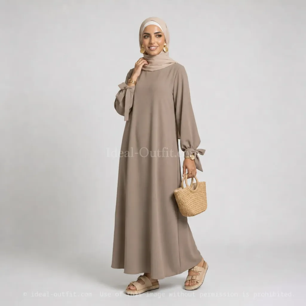 Abaya en soie de Médine REF: RO2378PK