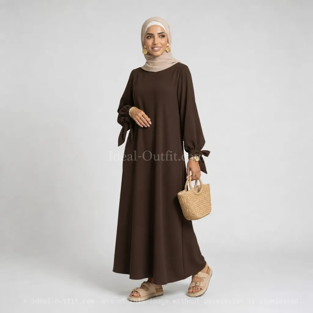 Abaya en soie de Médine REF: RO2378PK