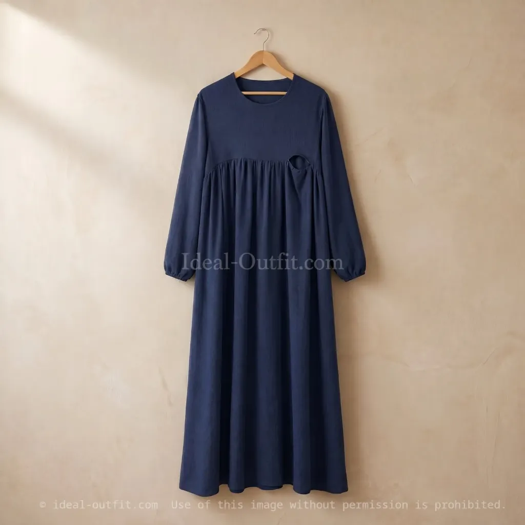 Abaya d'allaitement en jazz ouverture zip REF:RO2512JAZZ