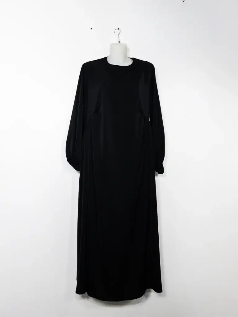 Robe abaya en Soie de Médine Ref:Ro2509pk  (Black)