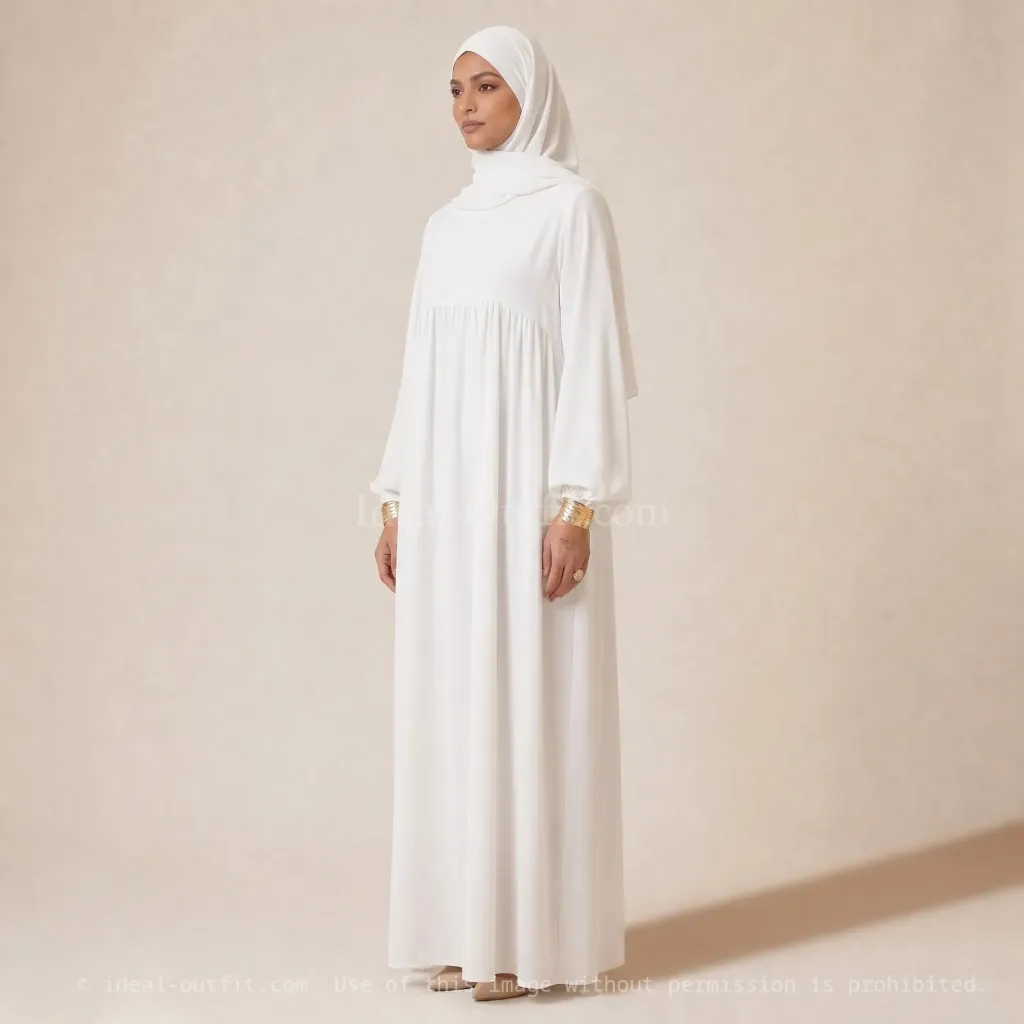 Abaya longue en soie de Médine REF: RO2379PK