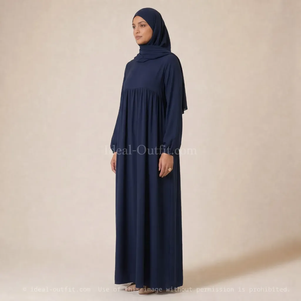 Abaya longue en soie de Médine REF: RO2379PK