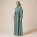 Abaya longue en soie de Médine REF: 2379PK