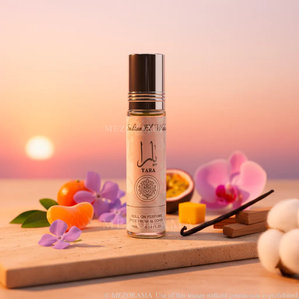 [PF_SEW_YARA_10ml] Parfum Longue Durée, Roll-on Parfum YARA ROSE, Huile Parfum Concentrée sans Alcool, 10 ml