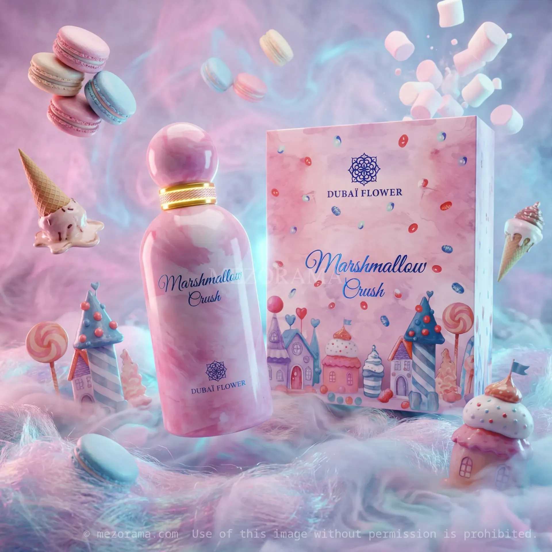 [DF_MARSH_CRUSH_100ML] Douceur gourmande irrésistible, Marshmallow Crush Dubaï Flower, Parfum femme, 100ML