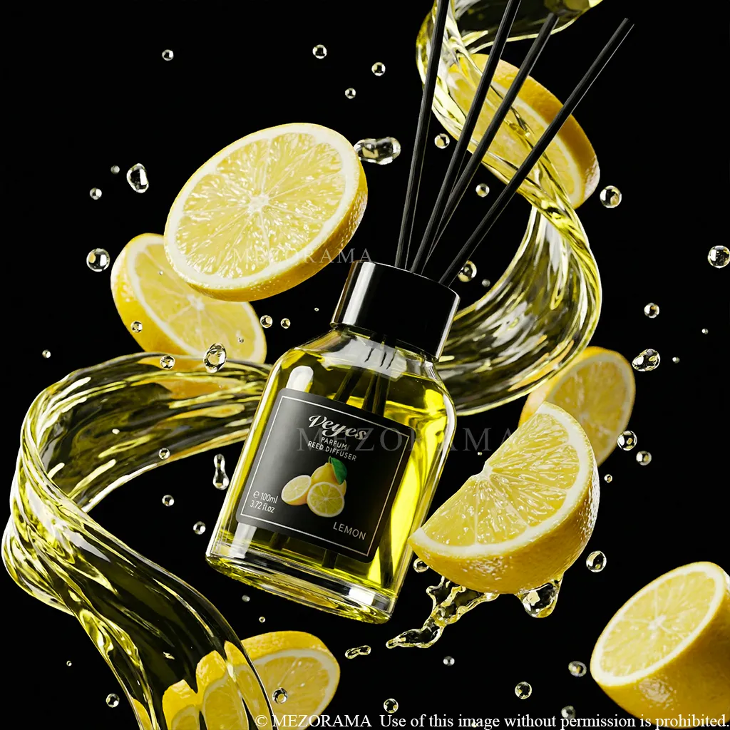 [DIF_VEY_CITRON_110ML] DIFFUSEURS   Ambiance Gourmande Intense, Diffuseur Veyes, Citron, Parfum d'Intérieur Décoratif, 110ml