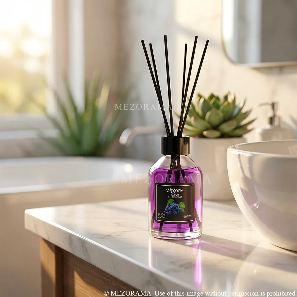 [DIF_VEY_RAISIN_110ML] DIFFUSEURS   Ambiance Gourmande Intense, Diffuseur Veyes, Raisin, Parfum d'Intérieur Décoratif, 110ml
