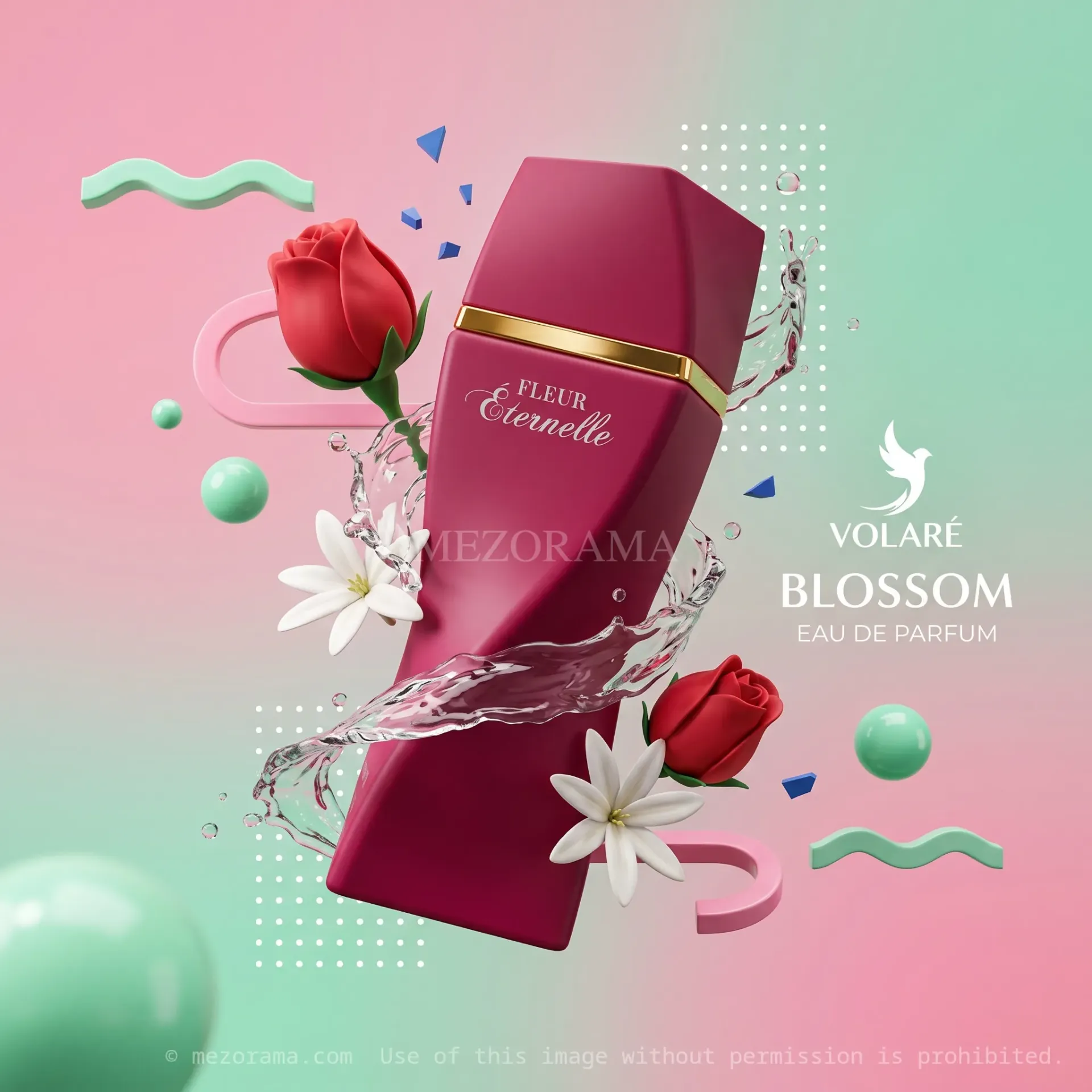 [PF_FLEUR_ETER_BLOSSOM_100ML] Fragrance florale féminine, Fleur Eternelle Blossom, Volaré, Eau de Parfum Femme, 100ml