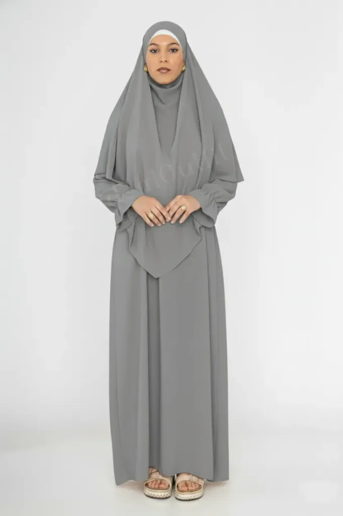 Ensemble Abaya Khimar 2 pièces en Tissu Jazz, ref: 2316+2501jazz