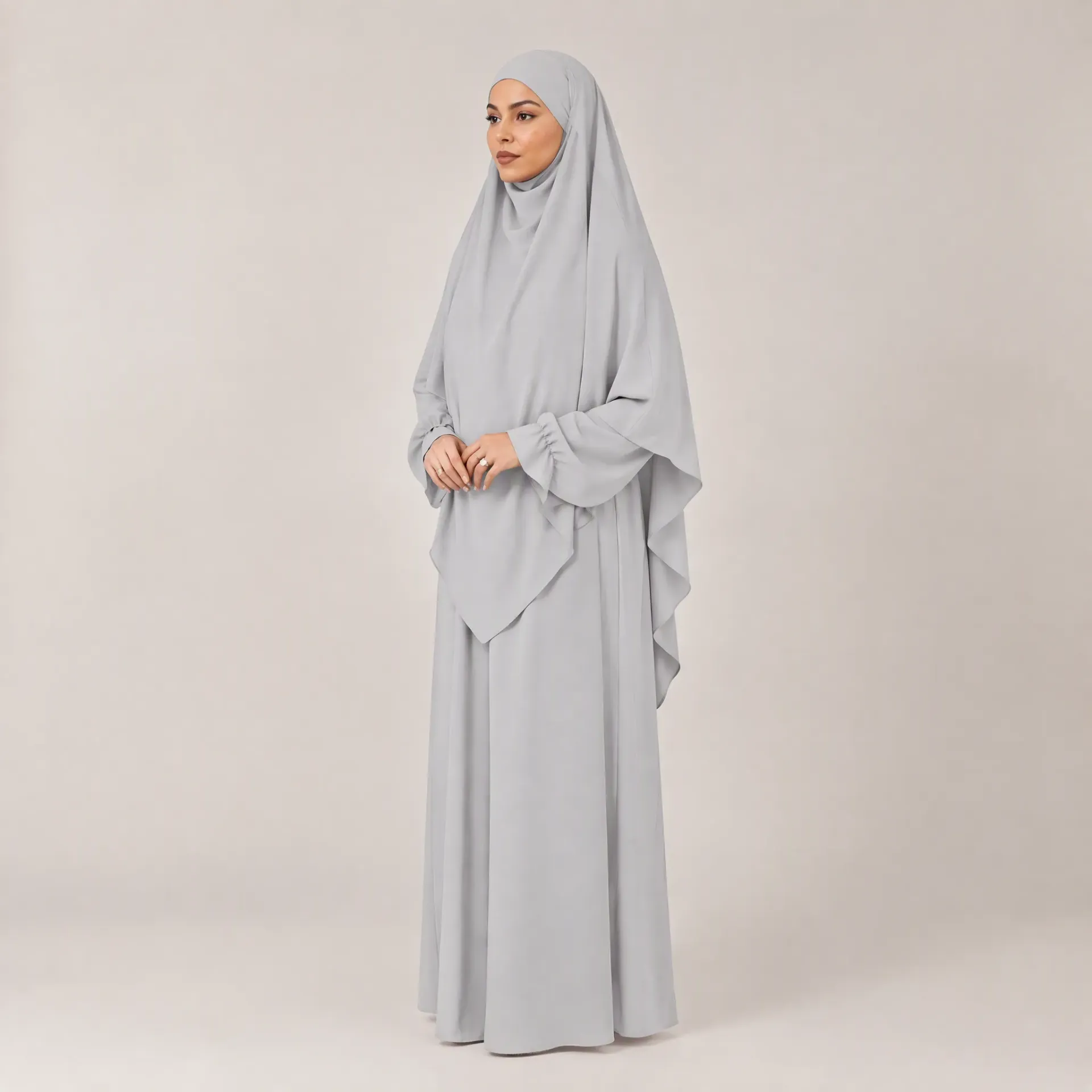 Ensemble Abaya Khimar 2 pièces en Tissu Jazz, ref: 2316+2501jazz