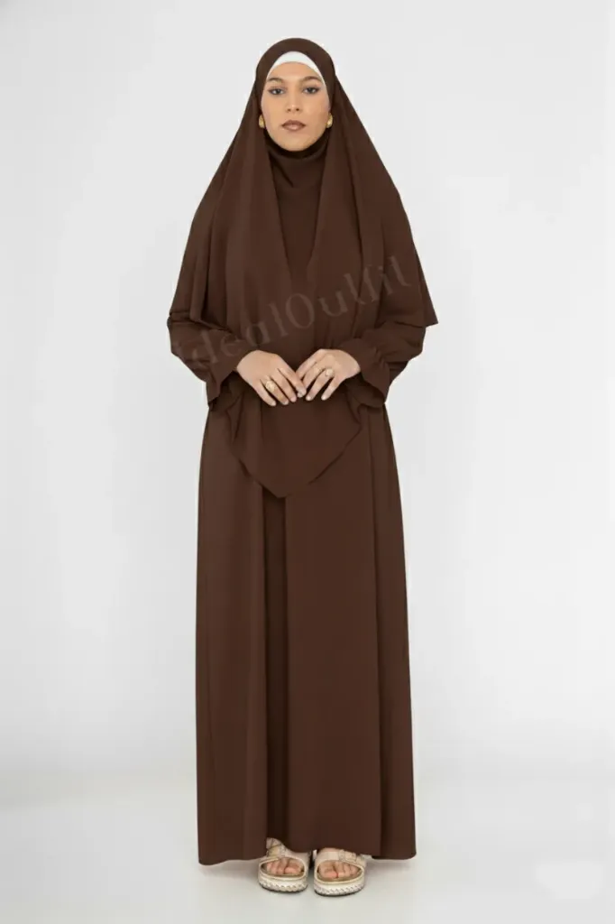 Ensemble Abaya Khimar 2 pièces en Tissu Jazz, ref: 2316+2501jazz