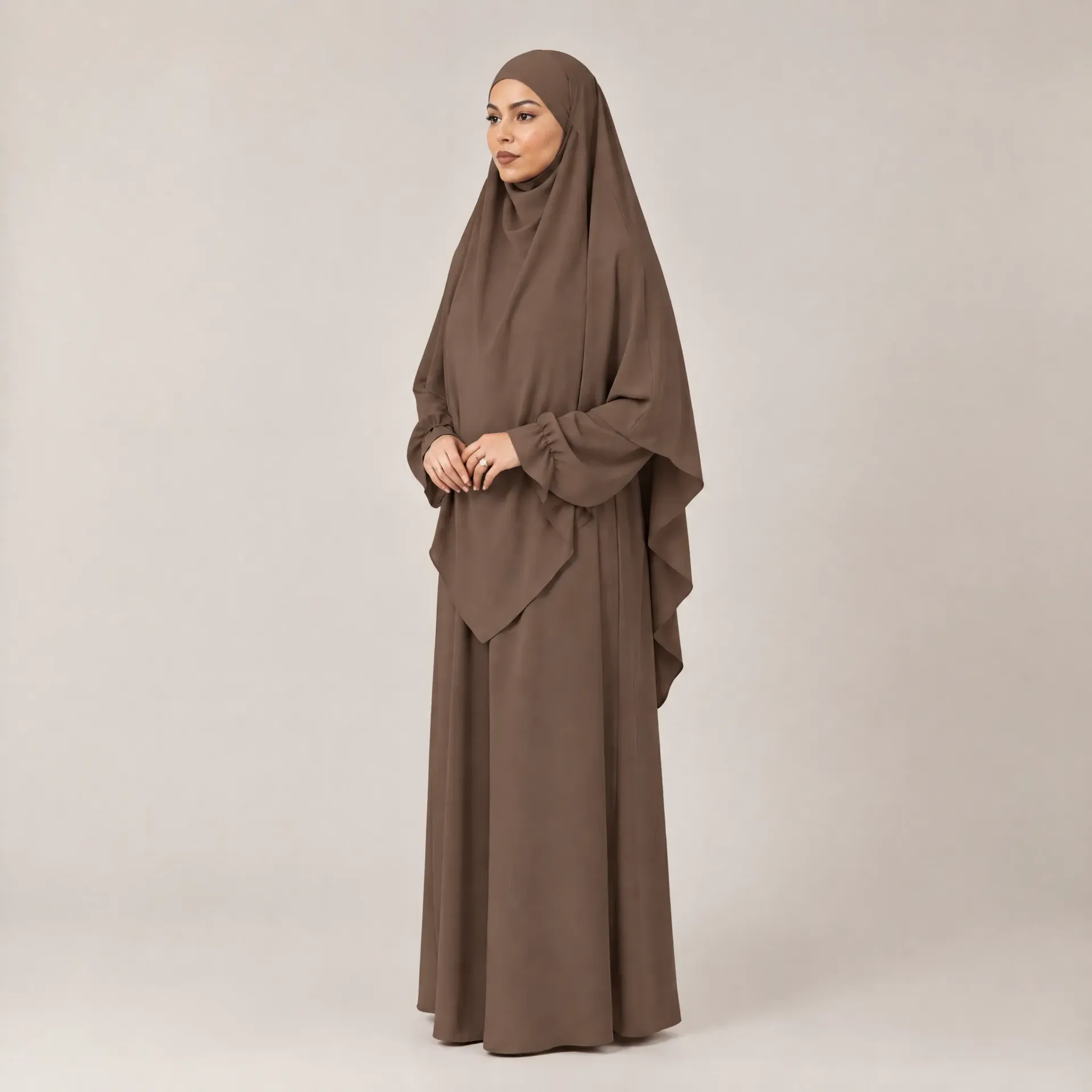 Ensemble Abaya Khimar 2 pièces en Tissu Jazz, ref: 2316+2501jazz