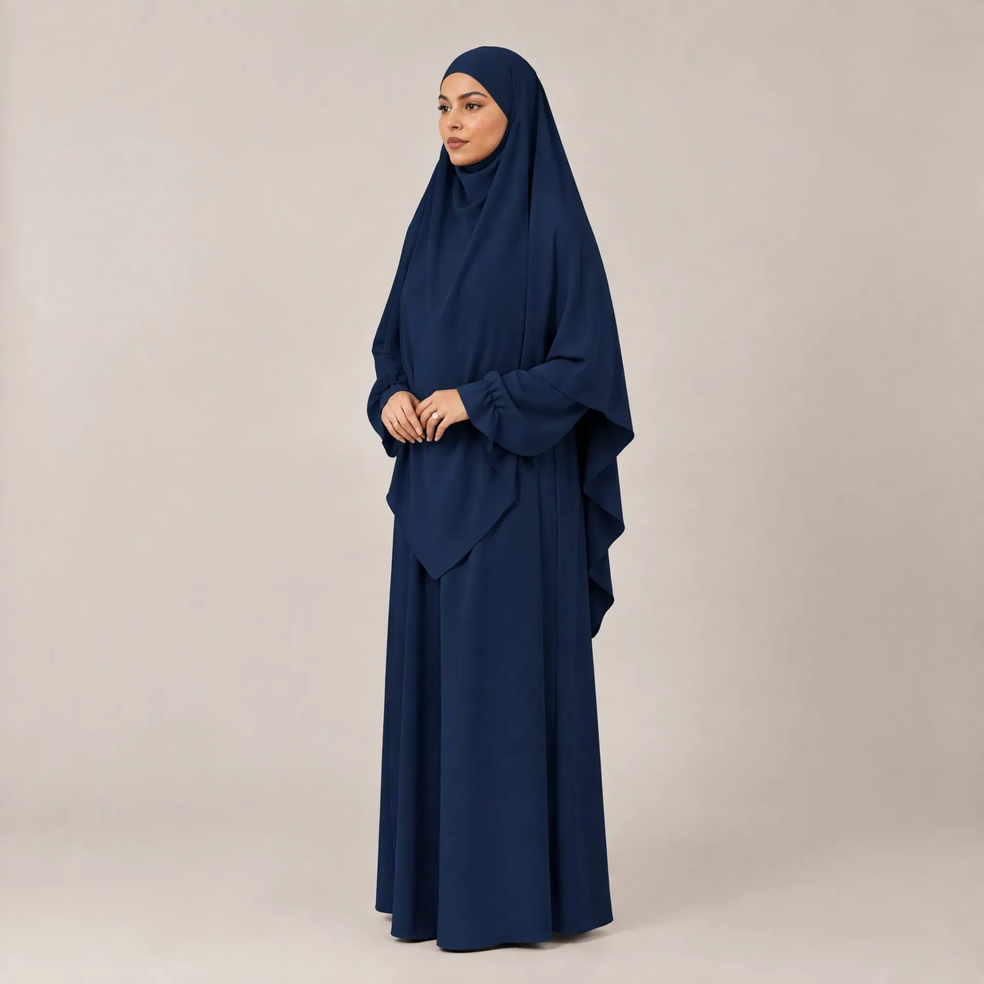 Ensemble Abaya Khimar 2 pièces en Tissu Jazz, ref: 2316+2501jazz