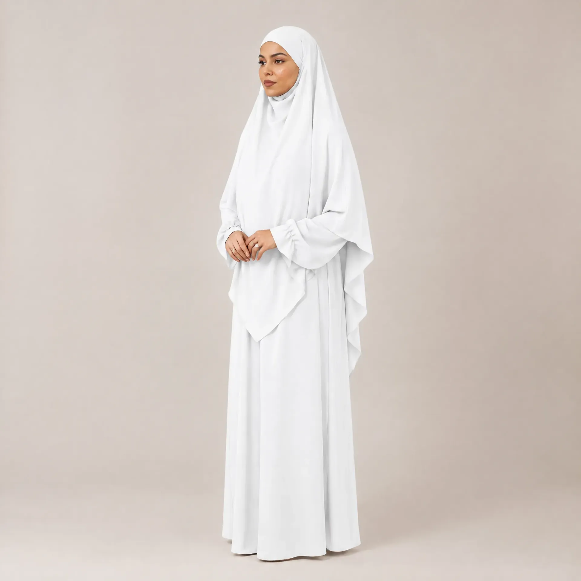 Ensemble Abaya Khimar 2 pièces en Tissu Jazz, ref: 2316+2501jazz
