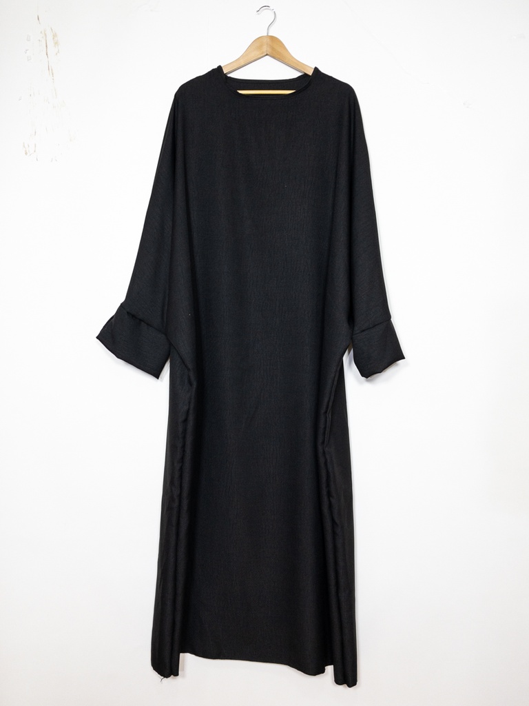 Long abaya REF: RO2382XLM (Black)