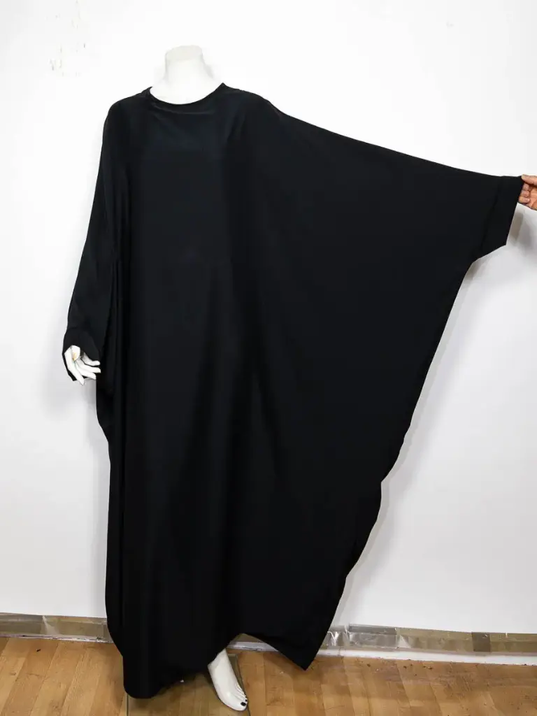 Abaya longue femme REF: RO2389PK-B  (Black)